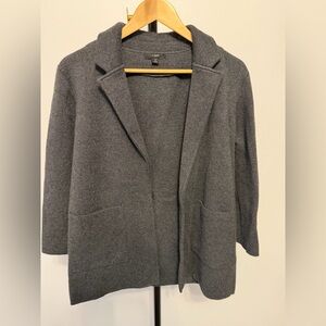 J.Crew Gray Knit Open Front Cardigan Blazer Size S